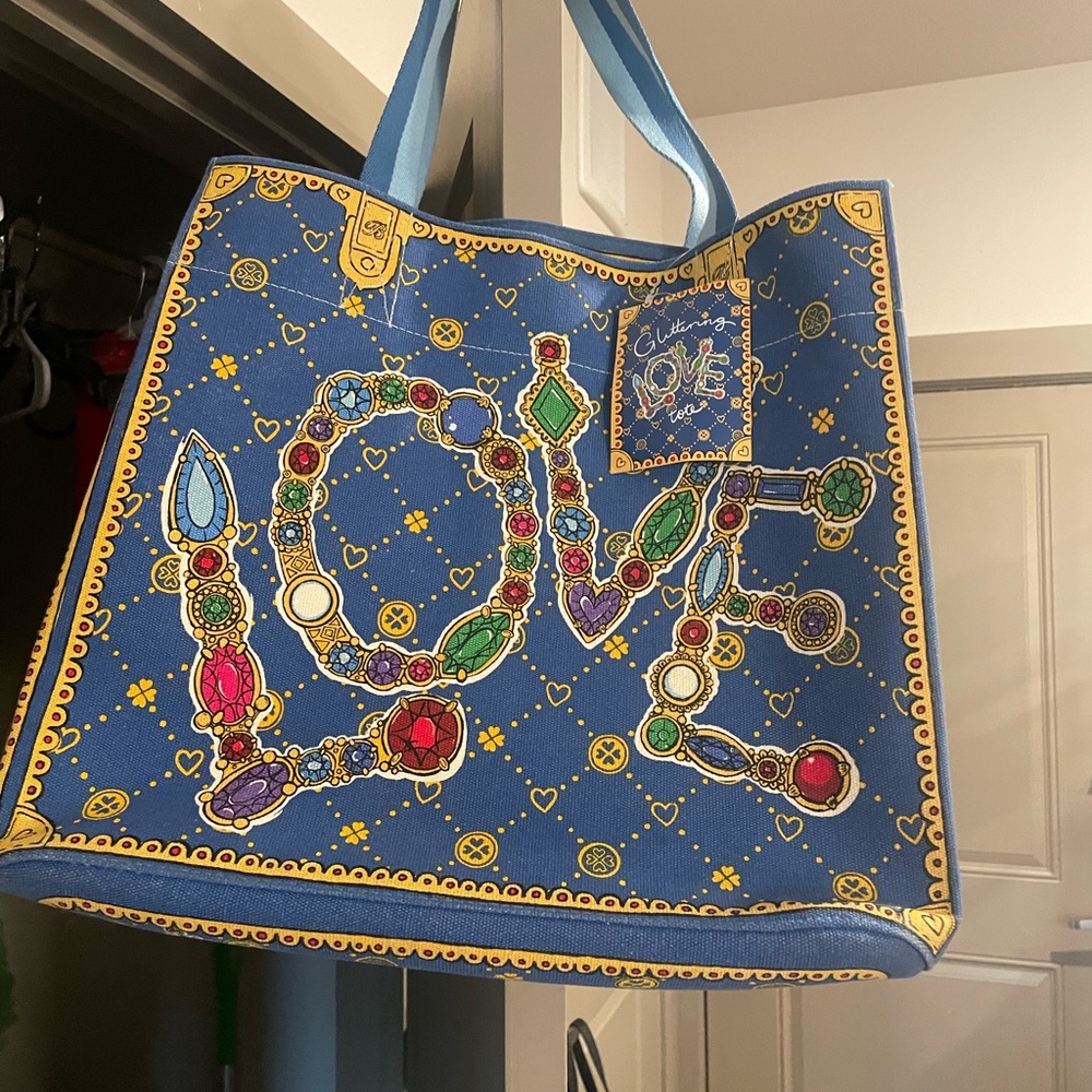 Brighton Blue and Yellow Gemstone Tote